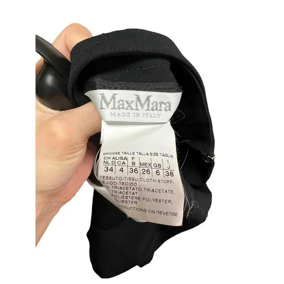 Max Mara Flat Front Black Trouser - Picture 2 of 5